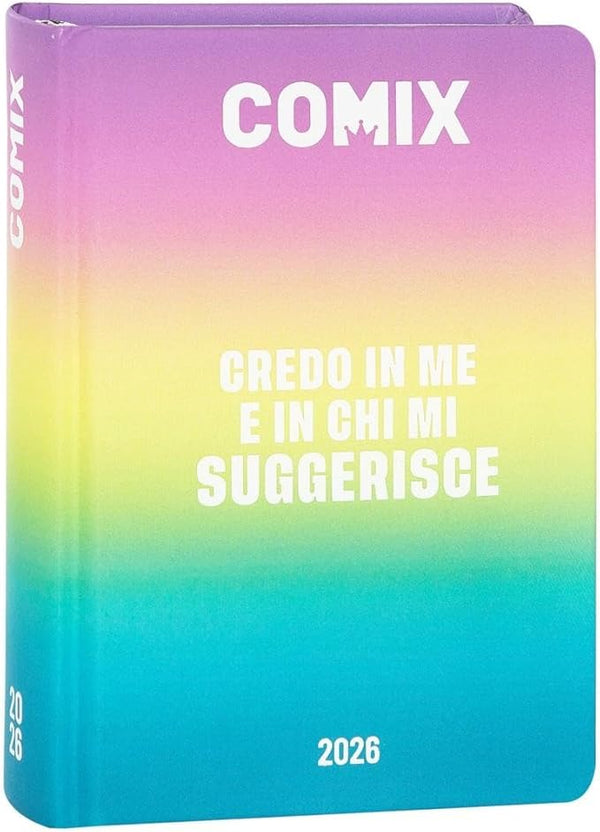 COMIX Diario - Diario Giornaliero 16 Mesi, Diario Scuola 2025-2026, con Copertina Rigida, Ideale per la Scuola Media e Superiore, 13x17.8h cm, Sunrise