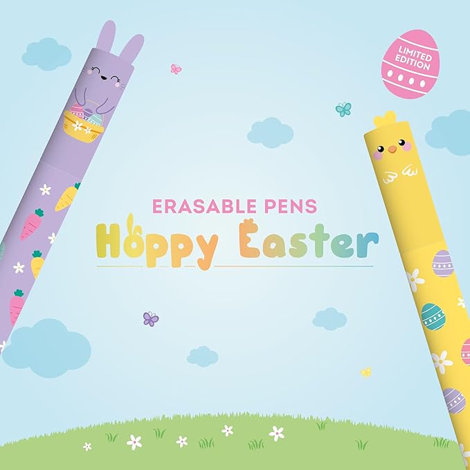 Legami MIlano - Set 2 Penne Cancellabili Rosa-Viola Limited Edition Hoppy Easter
