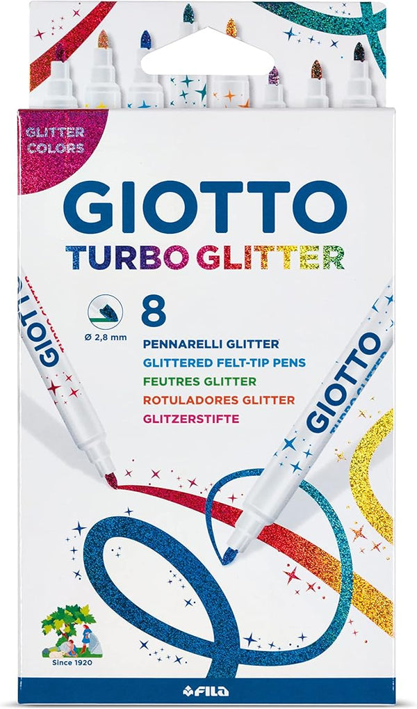 Fila - Giotto Turbo Glitter confezione da 8 pz