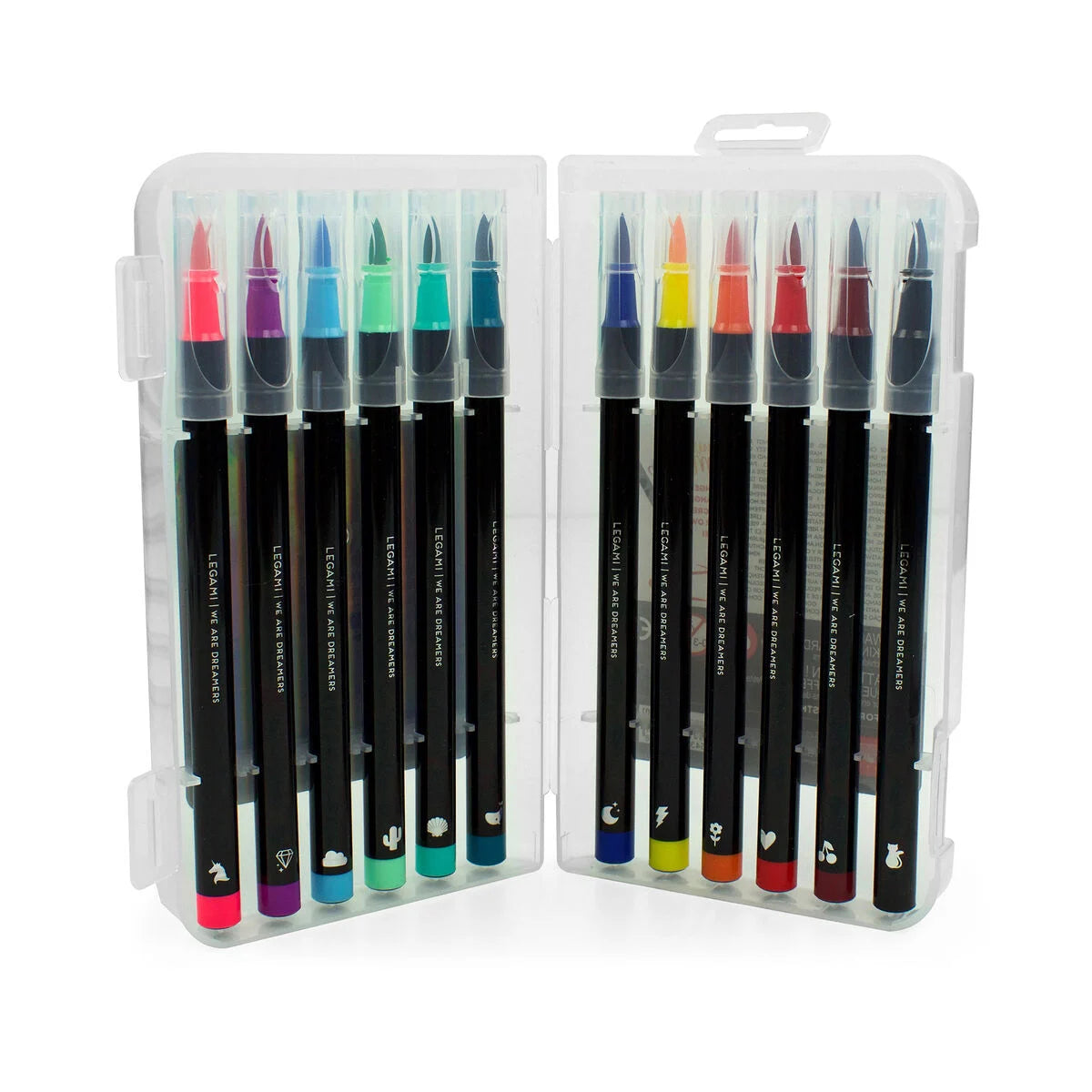 Legami Milano - Set di 12 Pennarelli con Punta Pennello Pastel Colours - Brush Markers