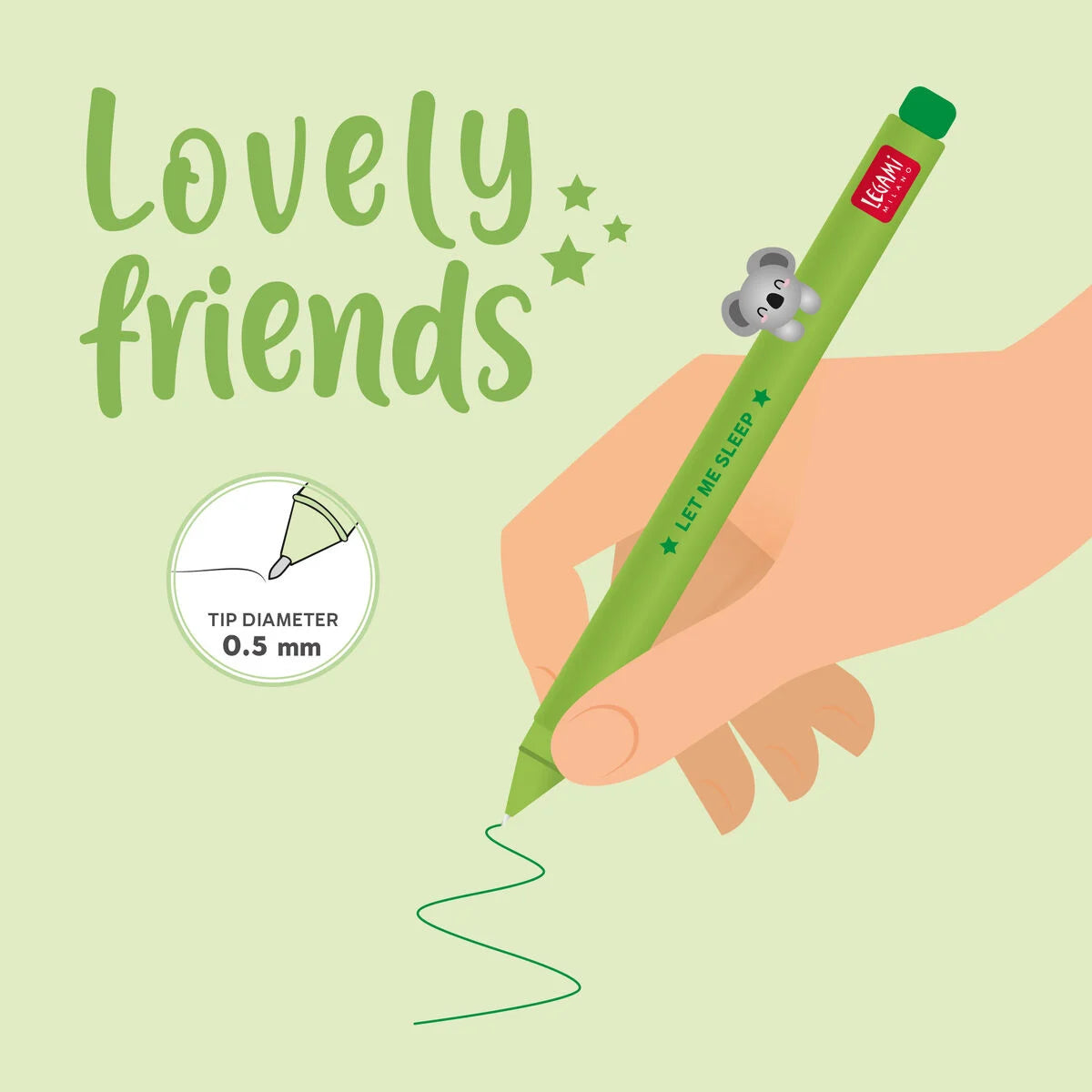 Legami Milano - Penna Gel con Animaletto Decorativo - Lovely Friends