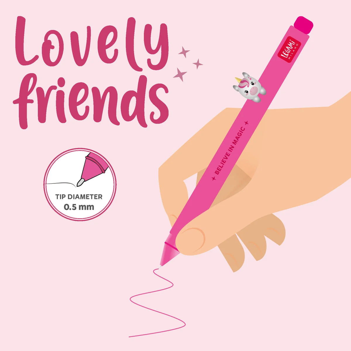 Legami Milano - Penna Gel con Animaletto Decorativo - Lovely Friends