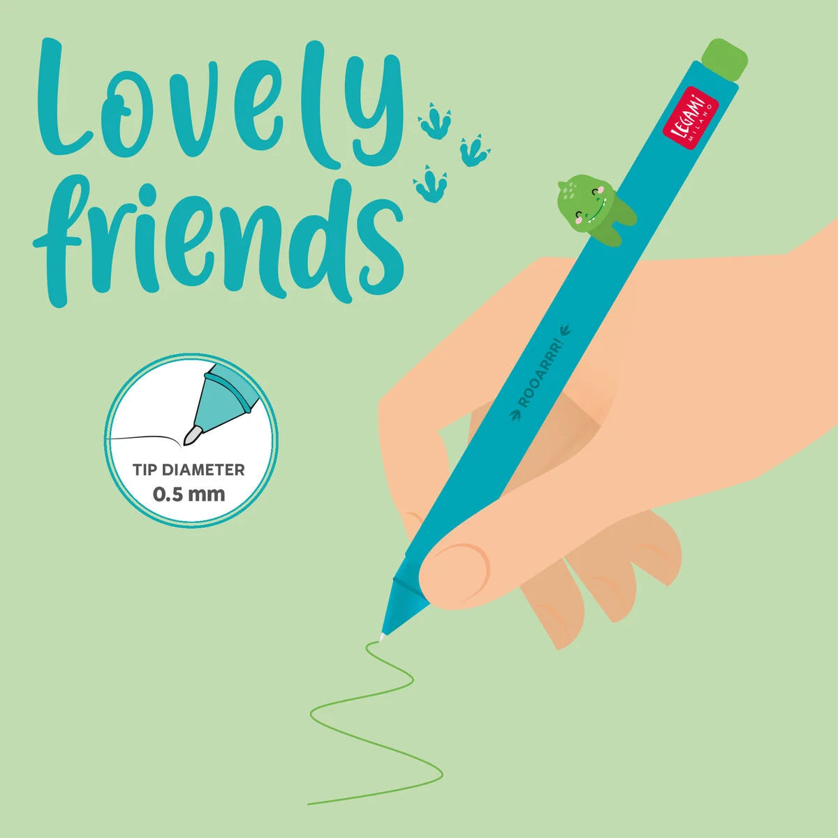 Legami Milano - Penna Gel con Animaletto Decorativo - Lovely Friends