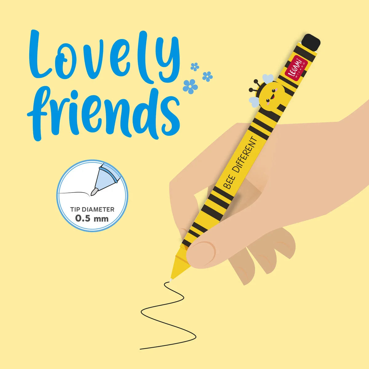 Legami Milano - Penna Gel con Animaletto Decorativo - Lovely Friends