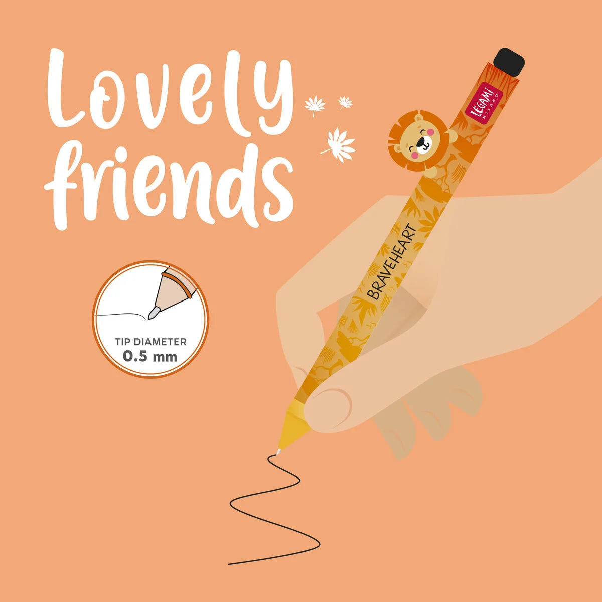 Legami Milano - Penna Gel con Animaletto Decorativo - Lovely Friends