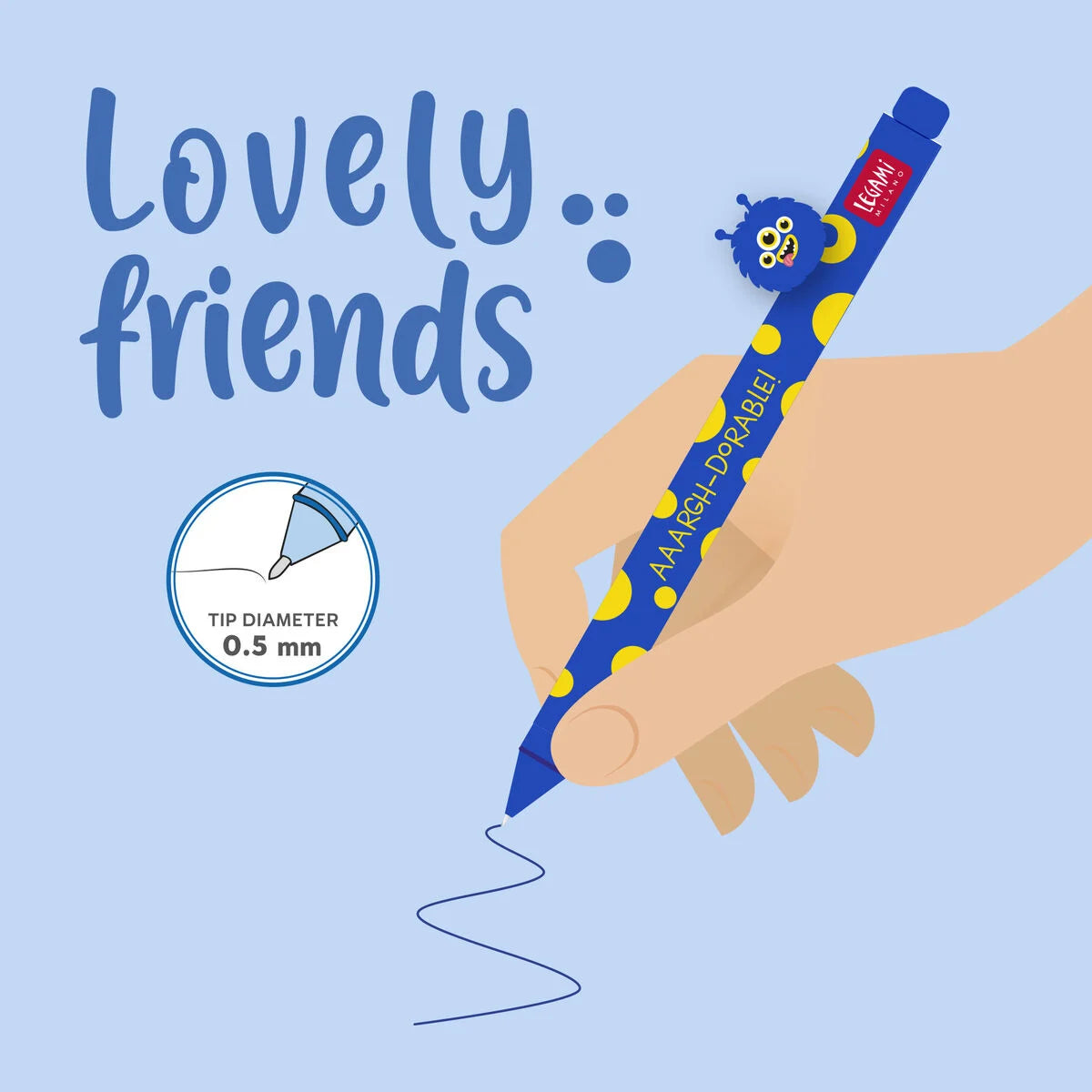 Legami Milano - Penna Gel con Animaletto Decorativo - Lovely Friends