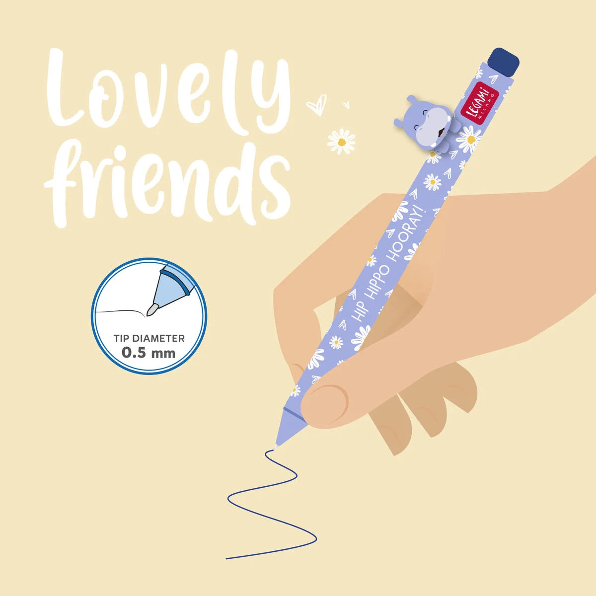 Legami Milano - Penna Gel con Animaletto Decorativo - Lovely Friends