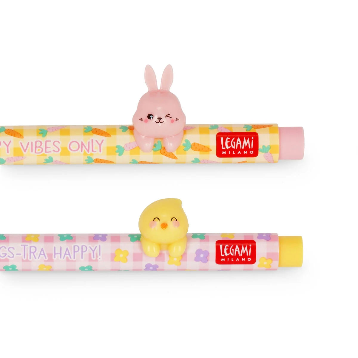 Legami Milano - Set di 2 Penne Gel con Animaletto Decorativo - Lovely Friends - Hoppy Easter