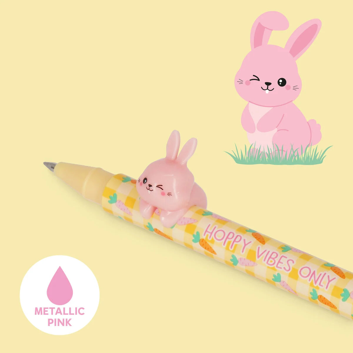 Legami Milano - Set di 2 Penne Gel con Animaletto Decorativo - Lovely Friends - Hoppy Easter