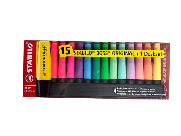 Stabilo confezione multipack evidenziatori pastello e fluo