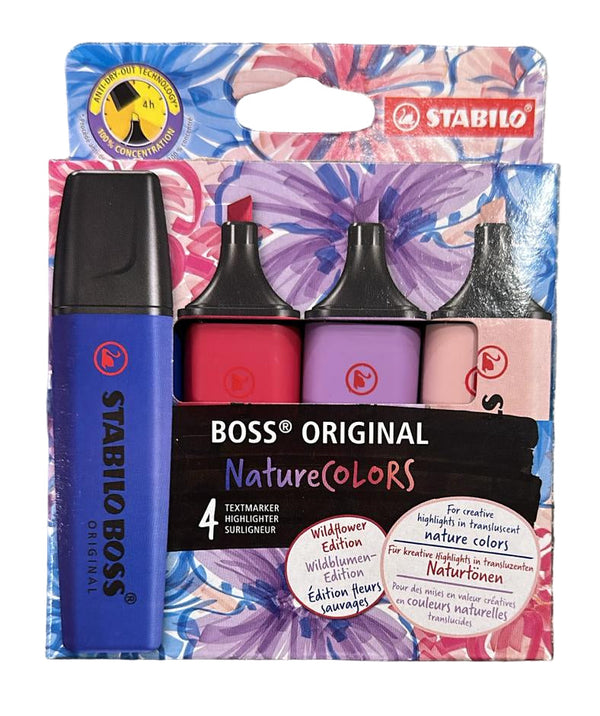Stabilo Boss original nature color evidenziatori confezione 4pz nuove colorazioni