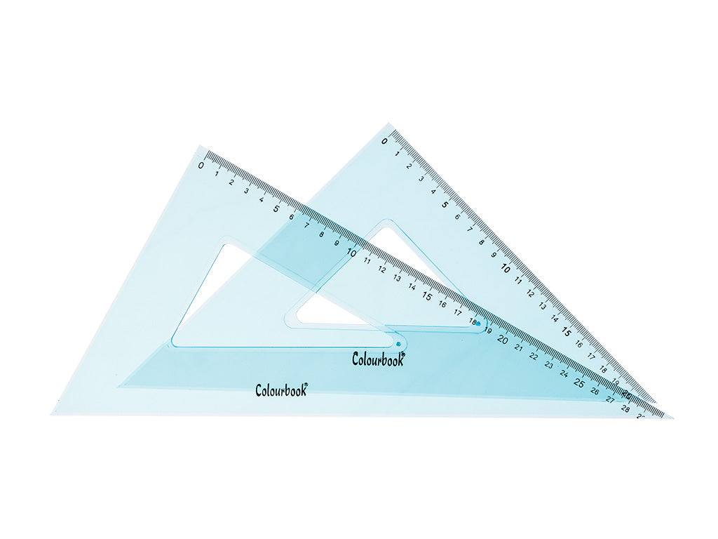 Colourbook - Coppia squadre 45° e 60° da 30 cm o 35 cm