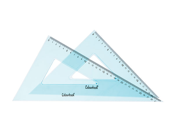 Colourbook - Coppia squadre 45° e 60° da 30 cm o 35 cm