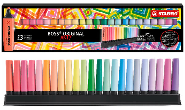Stabilo Boss original Arty evidenziatori confezione 23pz - 9 colori fluo e 14 pastello