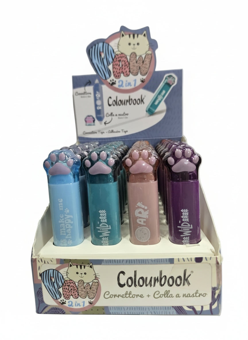 COLOURBOOK PAW 2 IN 1 - Correttore A Nastro E Colla Roller