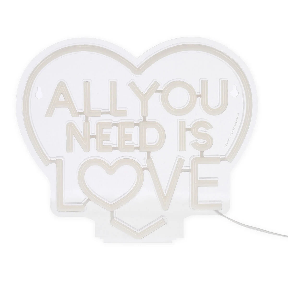 Legami Milano - Lampada Led Effetto Neon - All You Need is Love - It's a Sign
