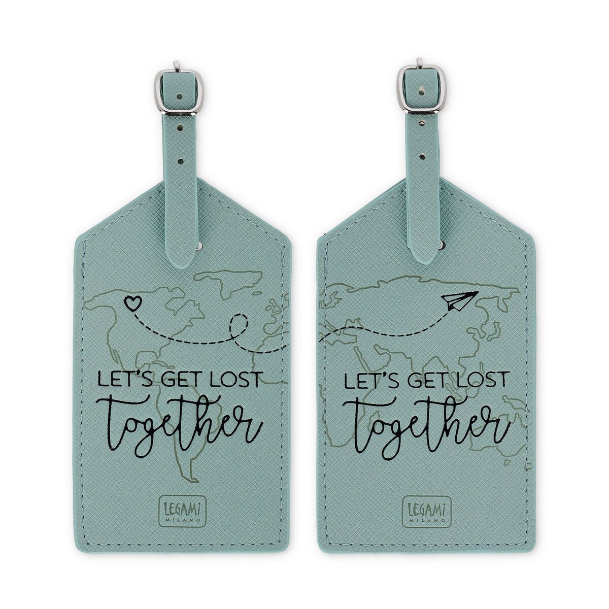 Legami Milano - Set di 2 Etichette Bagaglio - Let's Get Lost Together