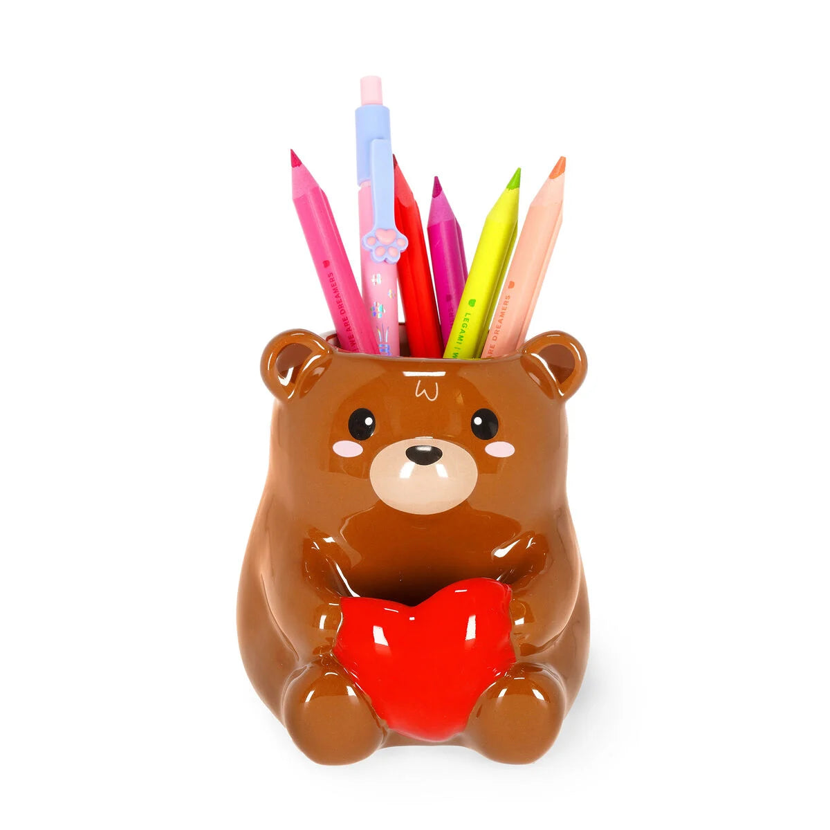 Legami Milano - Ceramic Pen Holder - Teddy Bear - Desk Friends