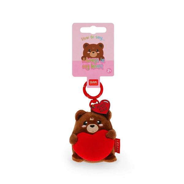 Legami Milano - Teddy Bear Plush Key Ring - Tiny Super Soft! - portachiavi