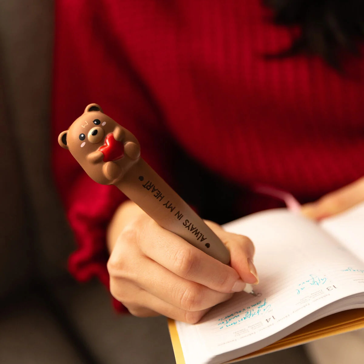 Legami Milano - Penna gel squishy a forma di orsacchiotto "Always In My Heart" - Squeezies