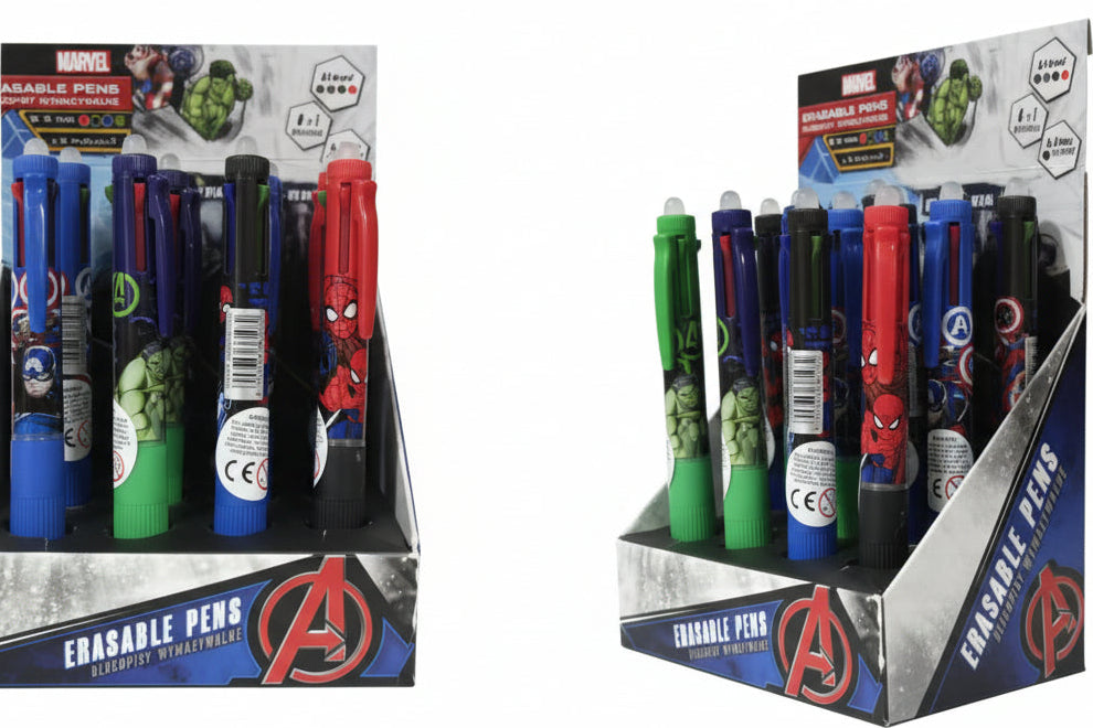 Marvel - Penne Multicolore 4 in 1 cancelline