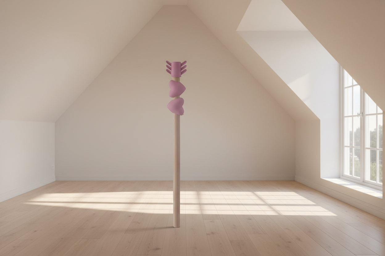 Topper per matita e gomma con freccia a cuore