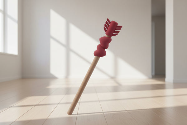 Topper per matita e gomma con freccia a cuore