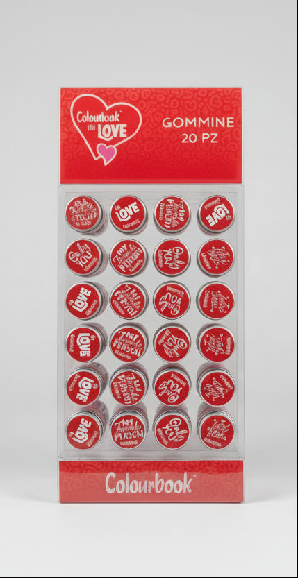 Colourbook 20 gommine In Love in provetta