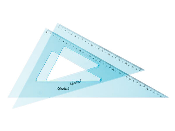 Colourbook - Coppia squadre 45° e 60° da 30 cm o 35 cm