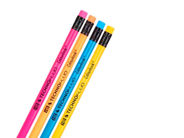 Colourbook matite con gomma – Techno Fluo