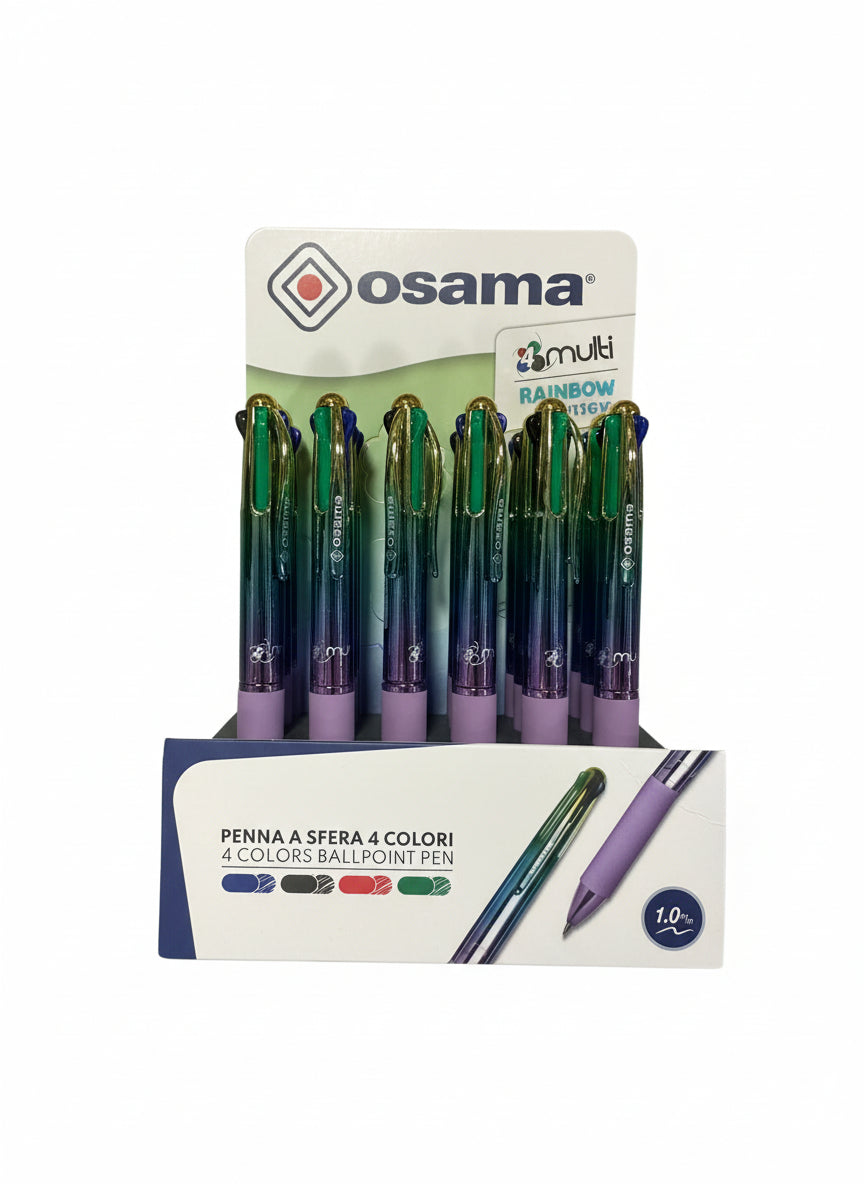 Osama penna a sfera 4 colori pratica in un solo click