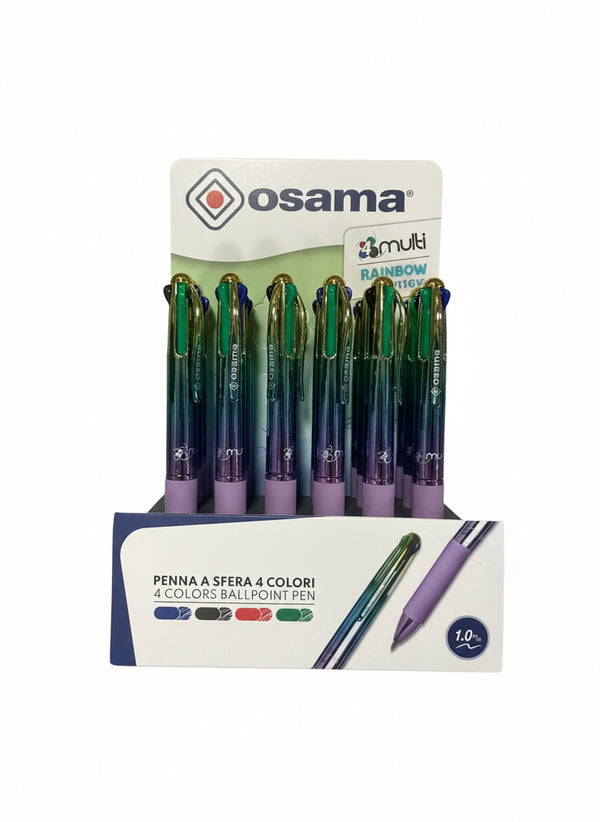 Osama penna a sfera 4 colori pratica in un solo click